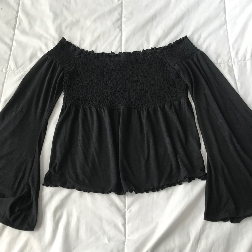 American Eagle Bell Sleeve Off the Shoulder Top